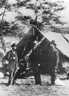 President Lincoln and General George McClellan, c1861-1862. Creator: Unknown