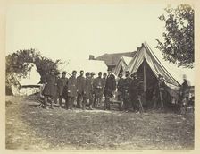 President Lincoln on Battle-Field of Antietam, October 1862. Creator: Alexander Gardner