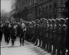 President Paul von Hindenburg of Germany Inspecting Soldiers, 1926. Creator: British Pathe Ltd