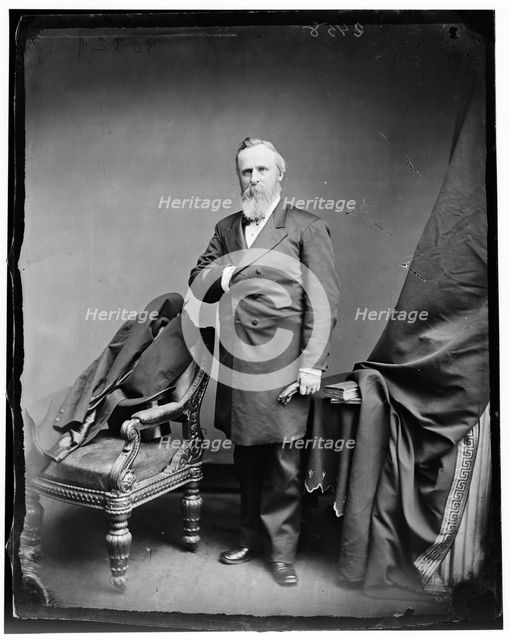 President Rutherford B. Hayes, (full length), between 1865 and 1880. Creator: Unknown.