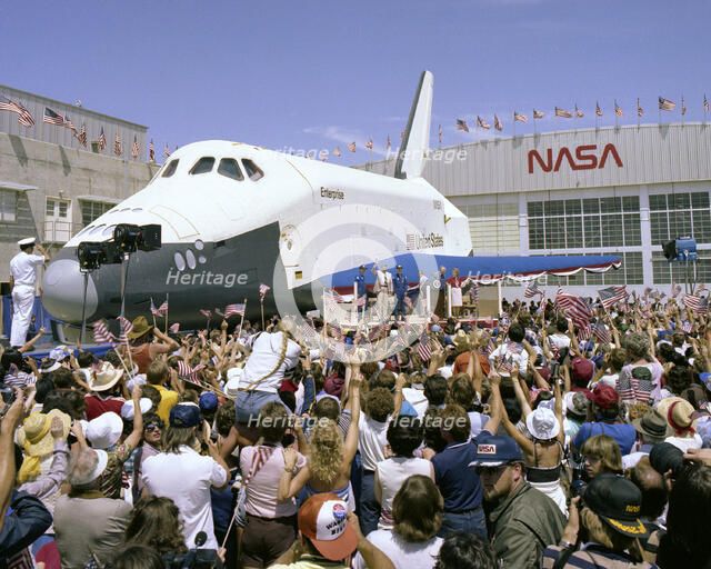 President Reagan at STS-4 landing, California, USA, 1982.  Creator: NASA.