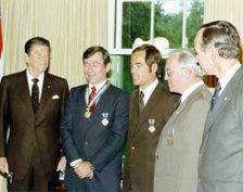 President Reagan Presents Medals, 1981. Creator: NASA