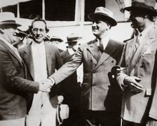 President Roosevelt, returning to Miami, Florida, USA, after a fishing trip, 13 April, 1934. Creator: Unknown