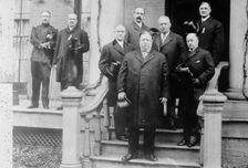 President Taft, Sec'y Knox at home of Ansley Wilcox, Buffalo, 1910. Creator: Bain News Service
