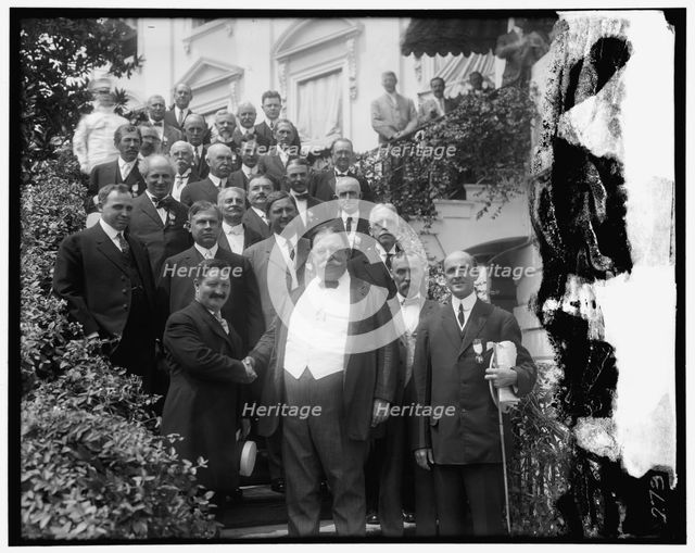 President Taft with members of Notification Committee, between 1910 and 1920. Creator: Harris & Ewing.