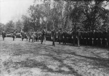 President Theodore Roosevelt reviewing Brigade of Midshipmen, U.S. Naval Academy, Annapolis, 1902. Creator: Frances Benjamin Johnston
