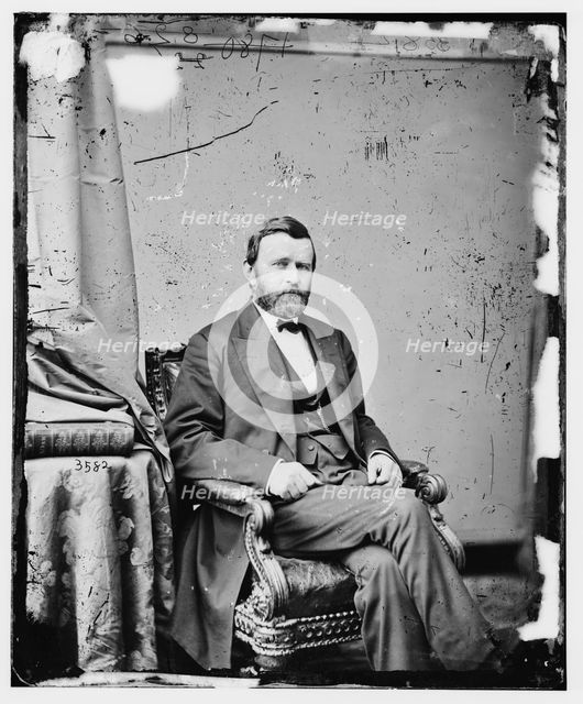 President Ulysses S. Grant, between 1860 and 1875. Creator: Unknown.