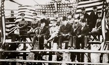 President Warren G Harding at a baseball park, Fort Benning, Georgia, USA, early 1920s