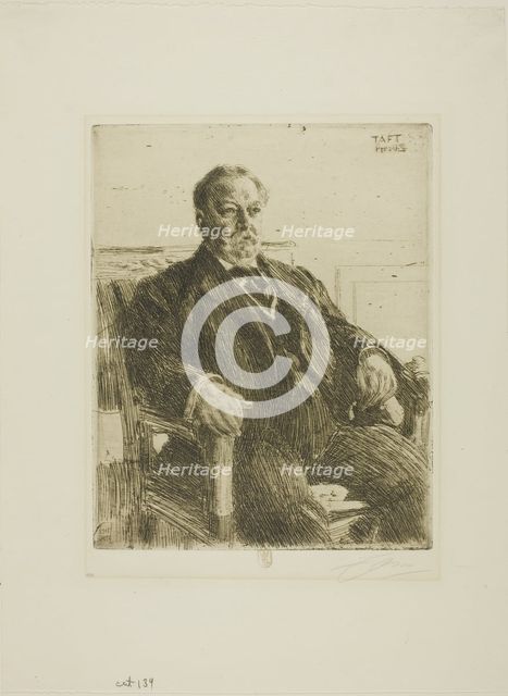 President William H. Taft, 1911. Creator: Anders Leonard Zorn.