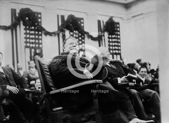 President William Howard Taft with Mayor Frank K. Mott. at the laying of the cornerstone..., 1911. Creator: Bain News Service.
