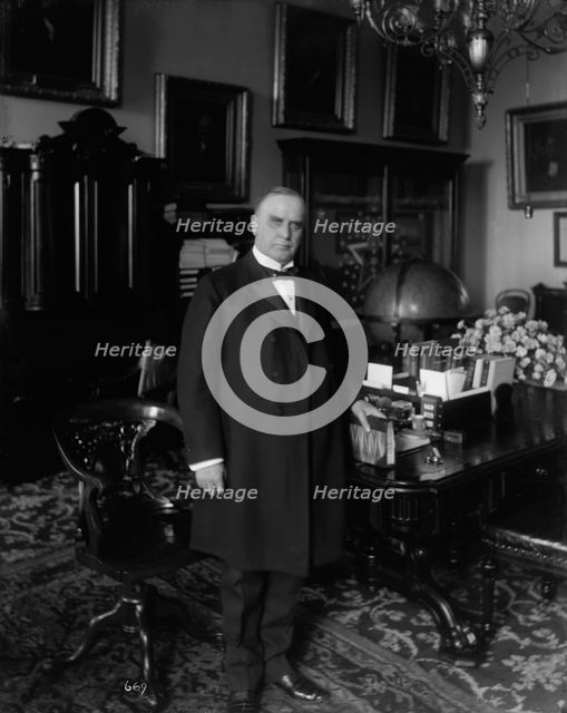 President William McKinley at the White House, Monday, Nov. 27, 1900. Creator: Levin Handy.