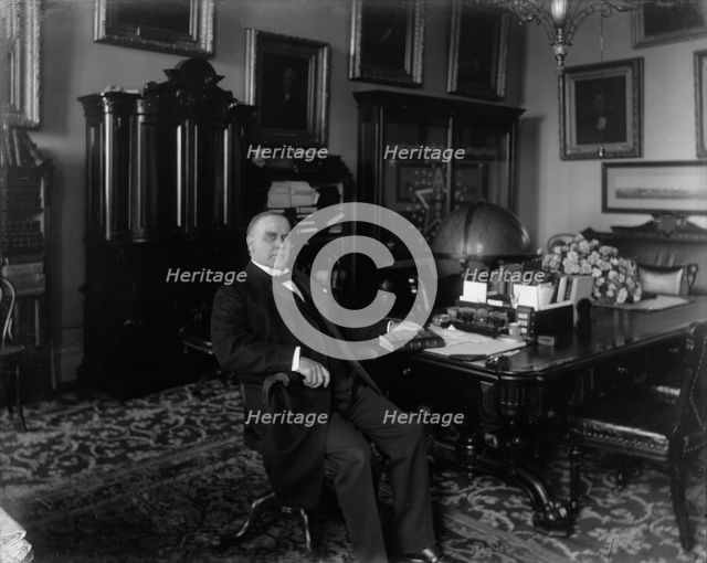 President William McKinley at the White House, Monday, Nov. 27, 1900. Creator: Levin Handy.