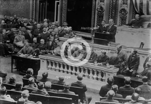 President Wilson addressing Congress, 1913. Creator: Bain News Service.