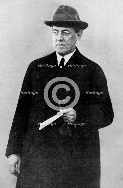 President Woodrow Wilson, First World War, 1916, (c1920). Artist: Unknown