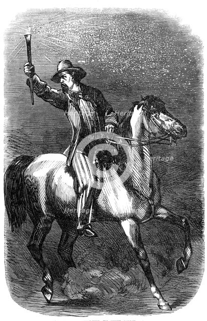 Presidential electioneering in New York - a street scene, 1864. Creator: Unknown.