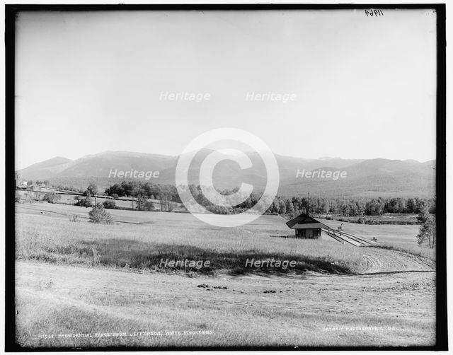 Presidential Range from Jefferson, White Mountains, between 1890 and 1901. Creator: Unknown.