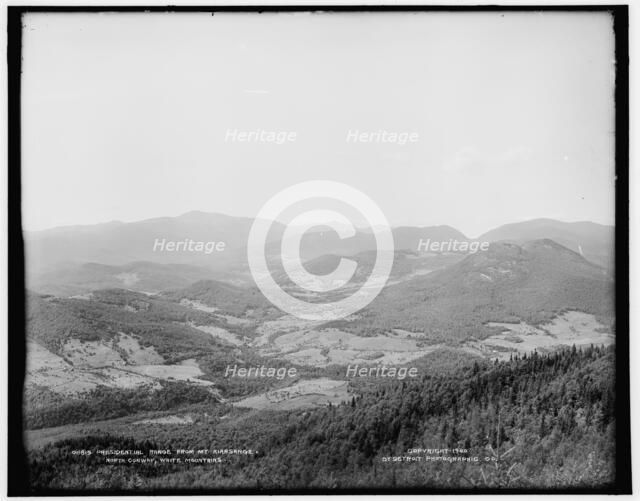 Presidential Range from Mt. Kiarsarge i.e. Mount Kearsarge, North Conway, White Mountains, c1900. Creator: Unknown.