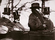 Presidents Wilson and Harding travelling to the Capitol, Washington DC, USA, 1921. Creator: Unknown