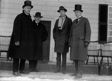 Press Correspondents at Mount Vernon - Serbian Missions, Phil Patchen at Right, 1917. Creator: Harris & Ewing