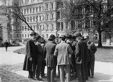 Press Correspondents with Secretary Bryan, 1915. Creator: Harris & Ewing