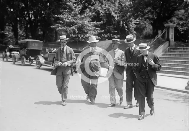 Press Correspondents with Secretary Lansing, 1916. Creator: Harris & Ewing.