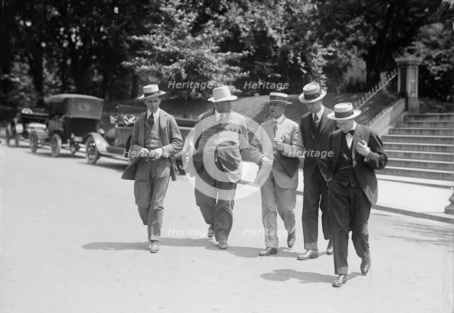 Press Correspondents with Secretary Lansing, 1916. Creator: Harris & Ewing.