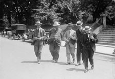 Press Correspondents with Secretary Lansing, 1916. Creator: Harris & Ewing