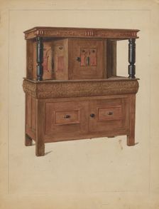 Press Cupboard, 1936. Creator: Elizabeth Curtis