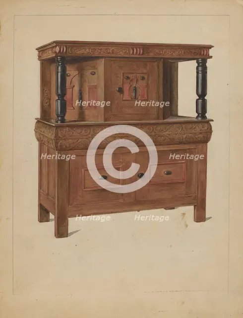 Press Cupboard, 1936. Creator: Elizabeth Curtis.