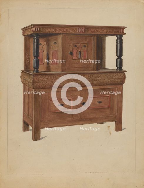 Press Cupboard, 1936. Creator: Elizabeth Curtis.