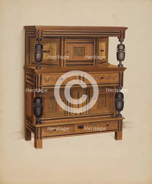 Press Cupboard, c. 1936. Creator: Anne Ger.