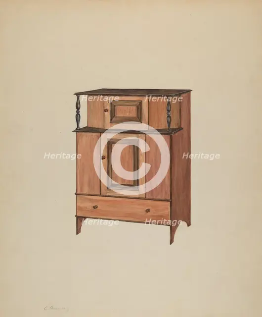 Press Cupboard, c. 1938. Creator: Charles Henning.