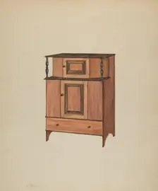 Press Cupboard, c. 1938. Creator: Charles Henning