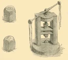 Press and Dies Formerly Used in the Mint (c1872). Creator: Unknown