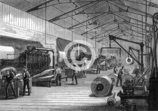 Press room, offices of the Daily Telegraph, Fleet Street, London, 1882. Artist: Unknown