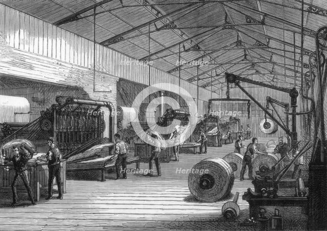 Press room, offices of the Daily Telegraph, Fleet Street, London, 1882. Artist: Unknown