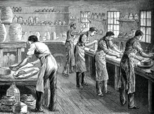 Pressers at work, c1880