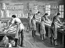 Pressers at work, c1880