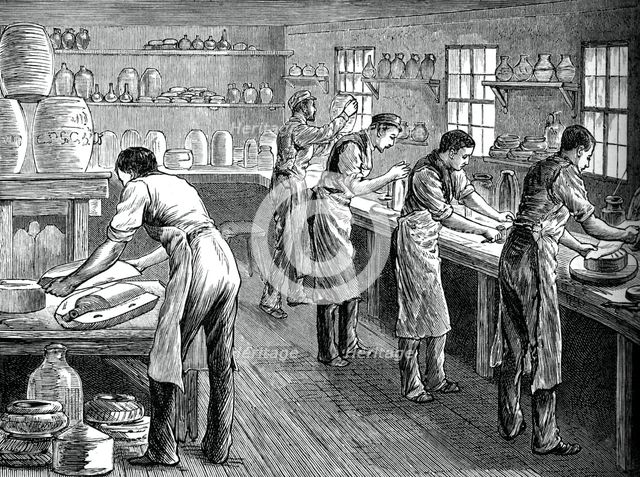 Pressers at work, c1880. Artist: Unknown