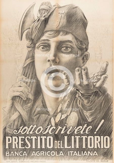 Prestito del Littorio - Banca Agricola, 1926. Creator: Anon.