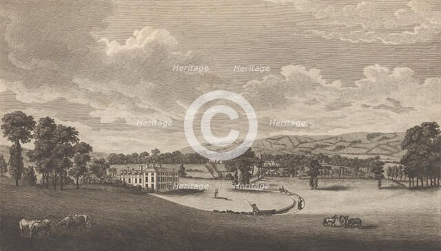 Preston Hall in Aylesford, in the County of Kent, from Edward Hasted's, The History and..., 1777-90. Creator: Richard Bernard Godfrey.