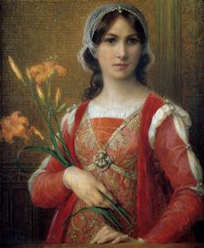 Presumed portrait of Beatrice Portinari, late 19th/20th century. Artist: Elisabeth Sonrel