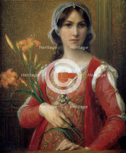 Presumed portrait of Beatrice Portinari, late 19th/20th century. Artist: Elisabeth Sonrel