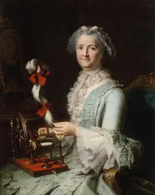Presumed portrait of Françoise-Marie Pouget, second wife of Chardin, c1760. Creator: Jacques-Andre-Joseph Aved