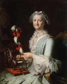 Presumed portrait of Françoise-Marie Pouget, second wife of Chardin, c1760. Creator: Jacques-Andre-Joseph Aved