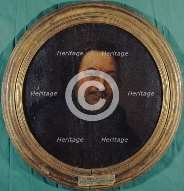 Presumed portrait of Honoré de Balzac (1799-1850), writer, c1845. Creator: Unknown.