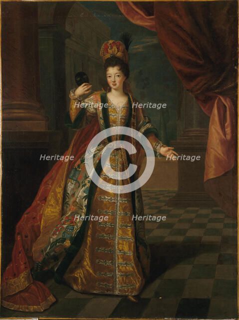 Presumed portrait of Mademoiselle de Nantes (Louise-Francoise de Bourbon), in ballgown, c1690. Creator: Pierre Gobert.