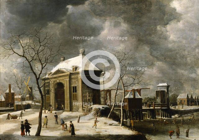 'Presumed view of an Amsterdam gate in winter', 1622. Creator: Jan Abrahamsz Beerstraten.