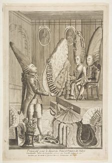 Préparatif pour le départ du Prince et Princesse des Nabots. L'incomparable Baron ..., 18th century. Creator: Unknown
