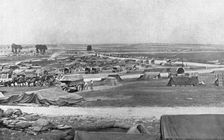 Preparatifs d'offensive; Vue d'ensemble d'un depotde munitions sur le front, avec..., 1917. Creator: Unknown